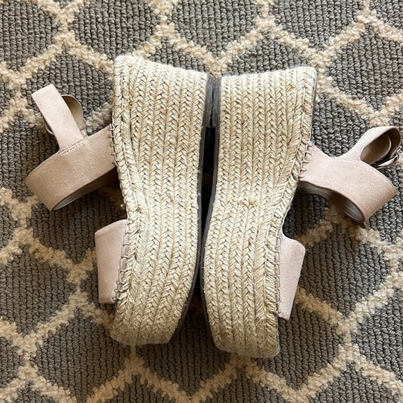 MARC FISHER Renni Espadrille Platform Wedge Sandal in Light Pink Natural - Picture 3 of 8